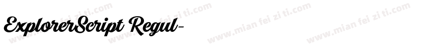ExplorerScript Regul字体转换